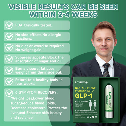 [Official Store] LOVILDS® NAD+ ALL-IN-ONE MORINGA KETO GLP-1 Nasal Inhaler | ⏳ Fast Fat Burn & Metabolic Balance
