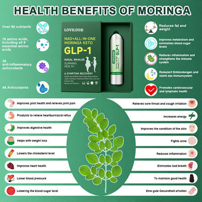 [Official Store] LOVILDS® NAD+ ALL-IN-ONE MORINGA KETO GLP-1 Nasal Inhaler | ⏳ Fast Fat Burn & Metabolic Balance