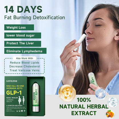 [Official Store] LOVILDS® NAD+ ALL-IN-ONE MORINGA KETO GLP-1 Nasal Inhaler | ⏳ Fast Fat Burn & Metabolic Balance