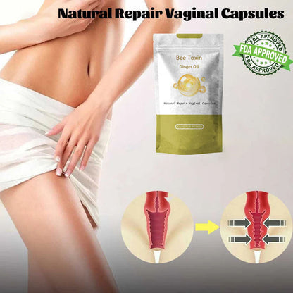 🐝 Bee Toxin Ginger Oil Natural Repair Weight Loss Capsules  (Instant Itching Stopper & Lymph Detox and Slimming & Firming Repair & Tender Natural Capsules PRO)