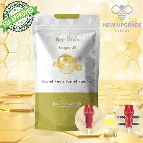 🐝 Bee Toxin Ginger Oil Natural Repair Weight Loss Capsules  (Instant Itching Stopper & Lymph Detox and Slimming & Firming Repair & Tender Natural Capsules PRO)