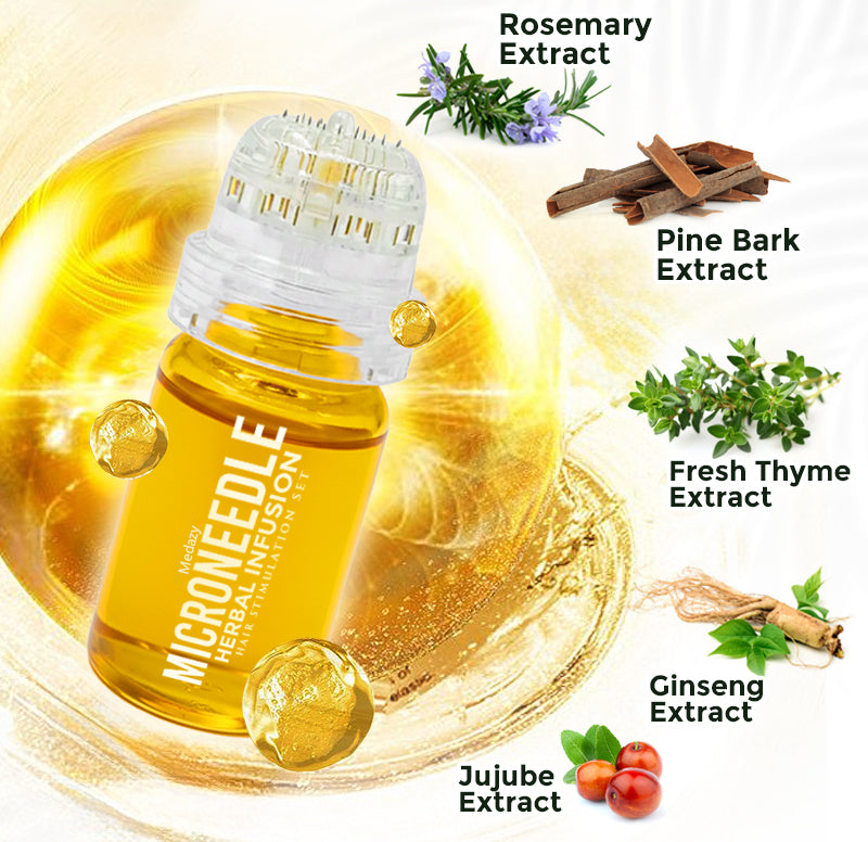 👱‍♂️ Medazy® Microneedle Herbal Infusion Hair Stimulation Set 🇺🇸 Recommended by